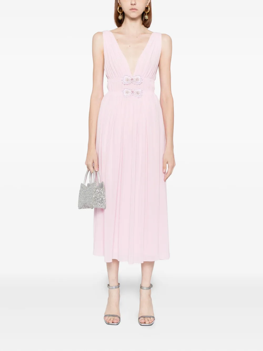 Cynthia Rowley Amelie Midi Dress In Pink