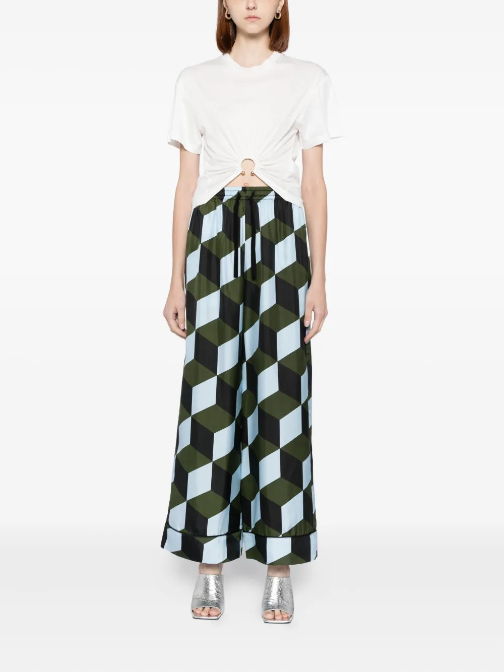 Cynthia Rowley Broek met print - Blauw