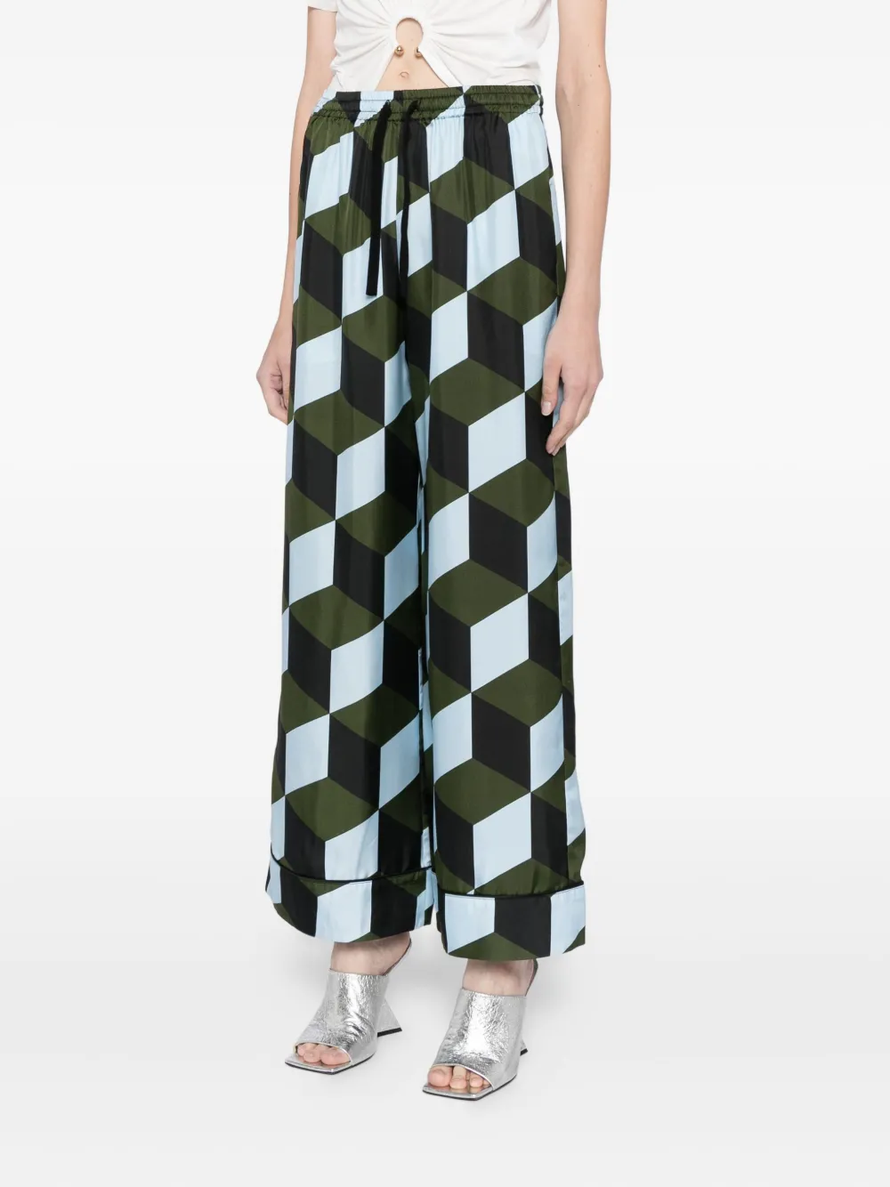 Cynthia Rowley Broek met print Blauw