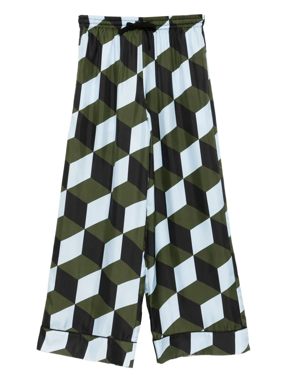 Cynthia Rowley geometric-print trousers | Blue | Image 1