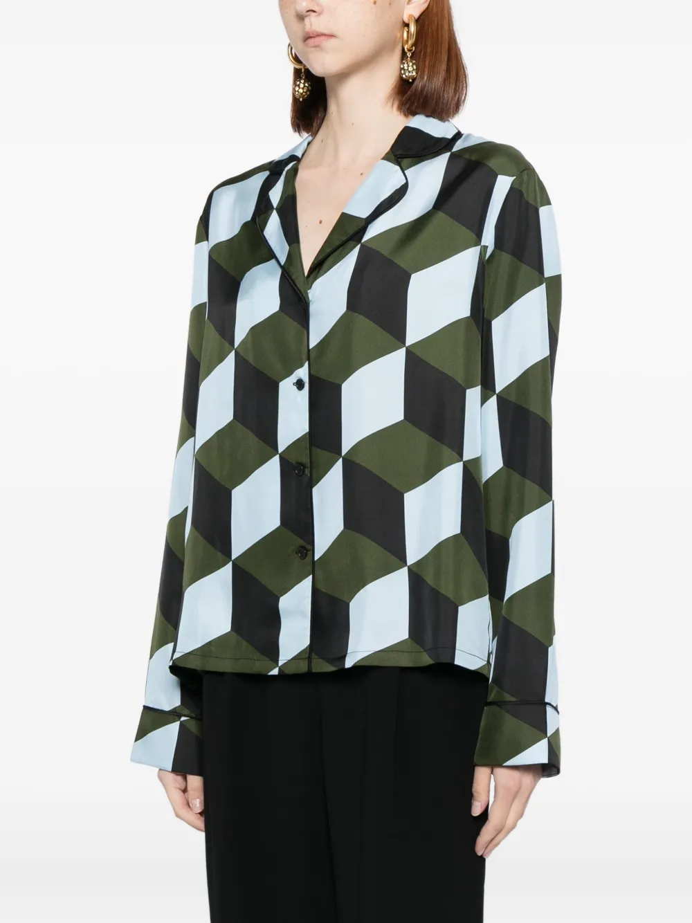 Cynthia Rowley The Illusion Shirt In Blue