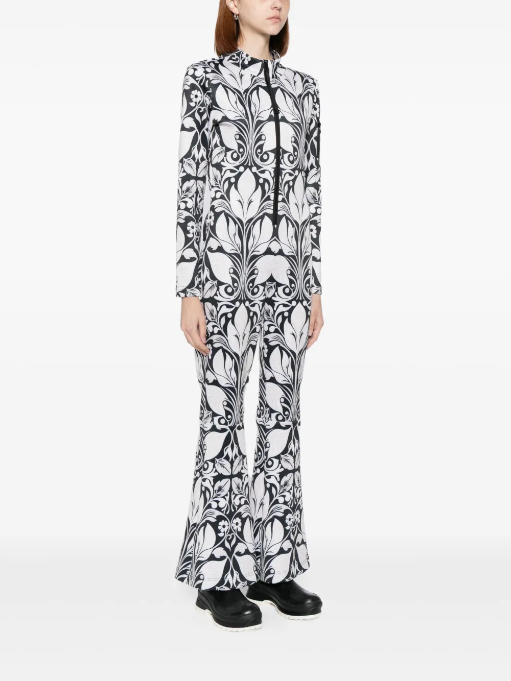  Cynthia Rowley Floral-print Ski Suit - Neutrals 