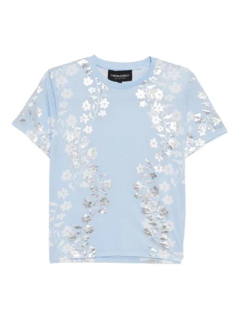 Cynthia Rowley t-shirt med folierat tryck