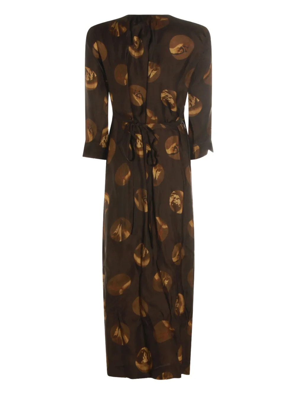 Uma Wang wrap printed dress - Bruin
