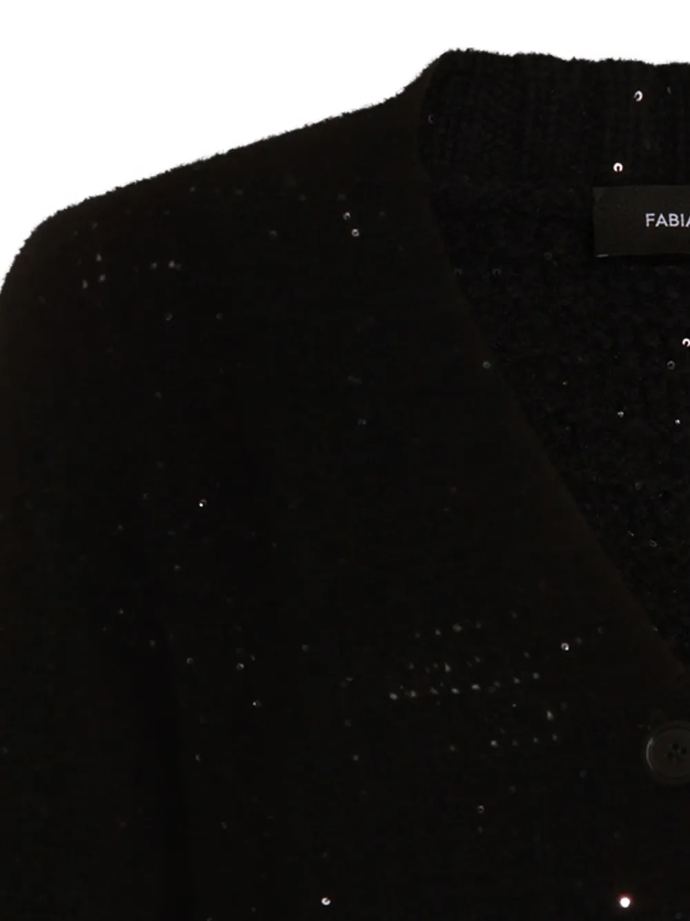 Fabiana Filippi Verfraaid vest met knoop Zwart