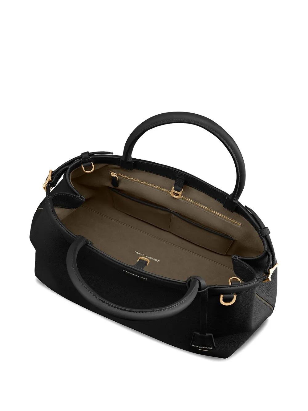 MAISON de SABRÉ Grote Palais leren shopper Zwart