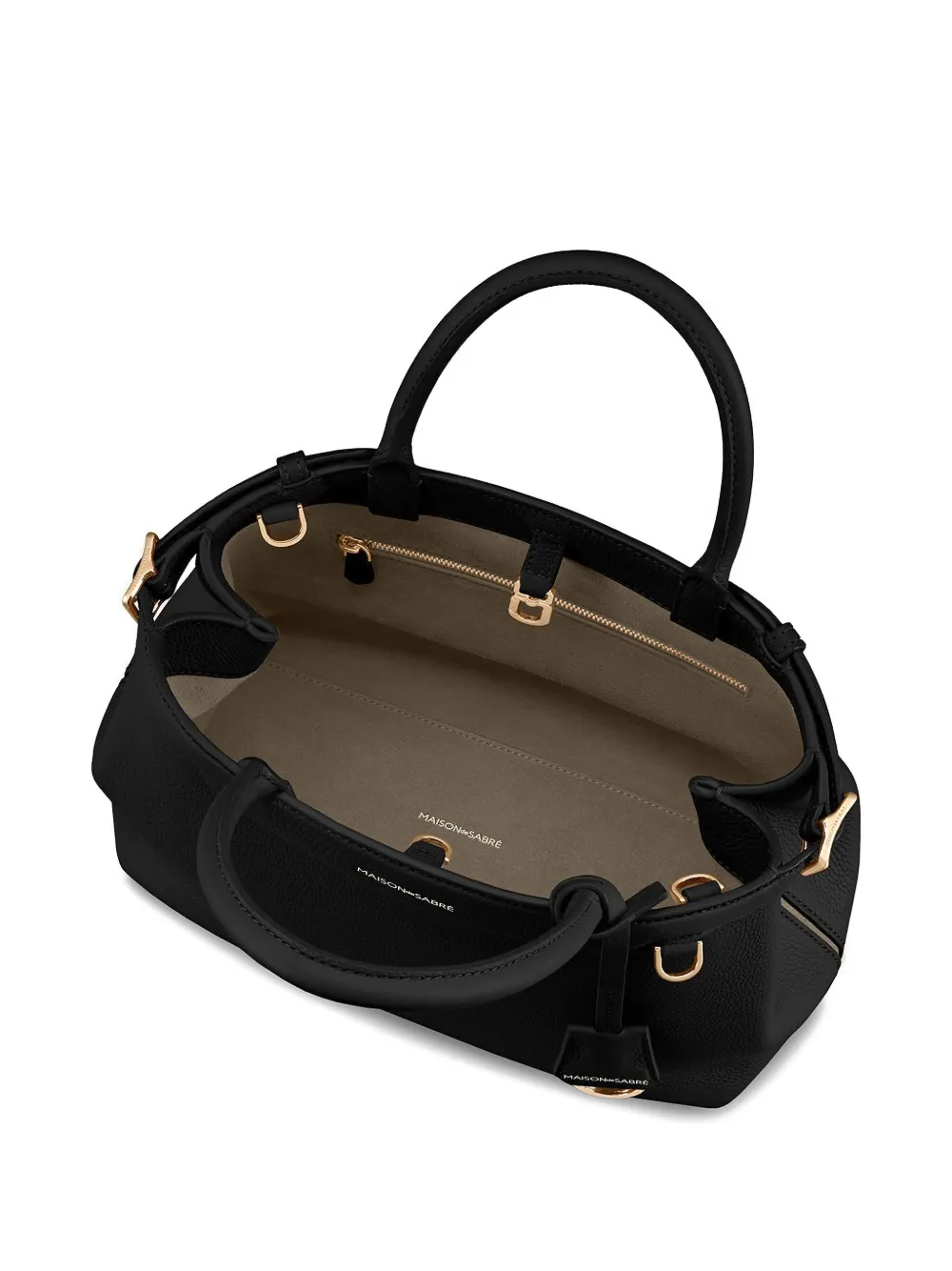 MAISON de SABRÉ Grote Palais leren shopper Zwart