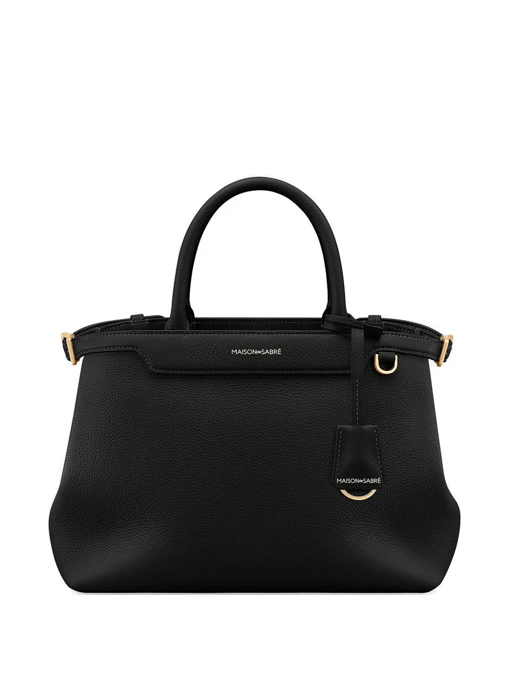 Maison De Sabre Palais Leather Large Tote Bag In Black