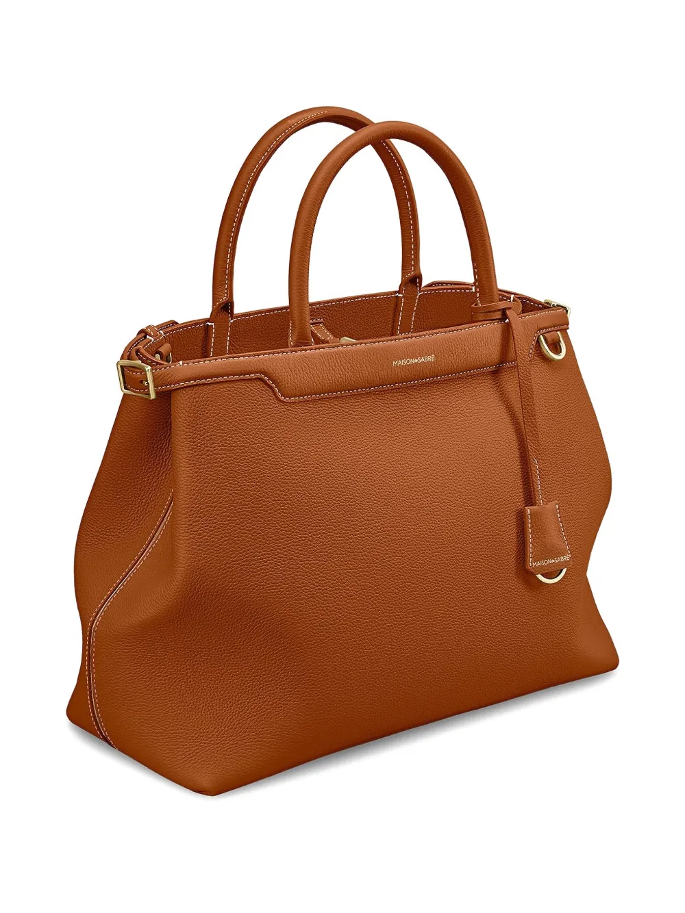 Maison De Sabre Palais Belting Large Tote Bag In Brown