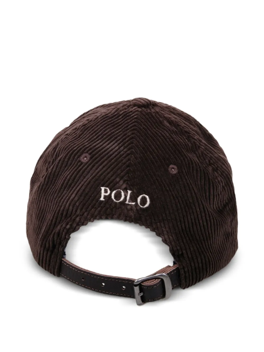 Ralph Lauren Collection corduroy logo-embroidered cap - Bruin