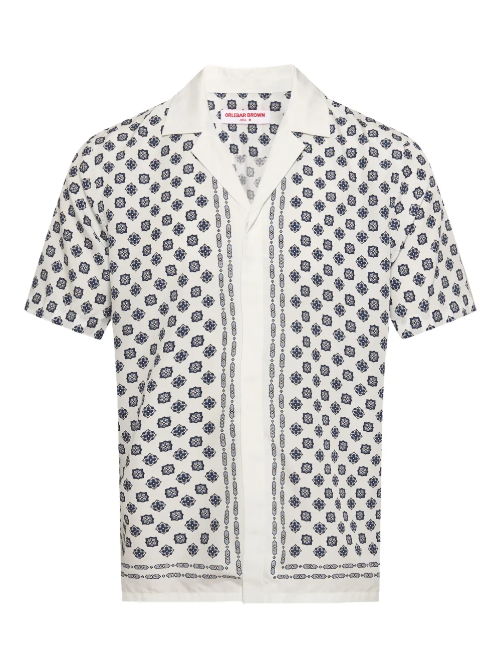 Orlebar Brown camisa Maitan con estampado geométrico | blanco | Image 1