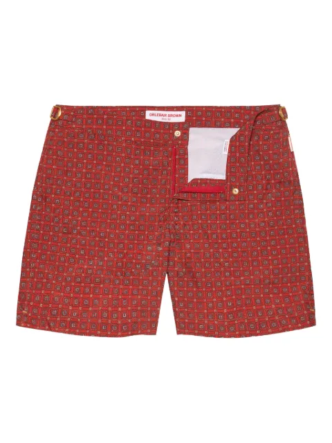 Orlebar Brown Bulldog geometric-print buckle-detail swim shorts