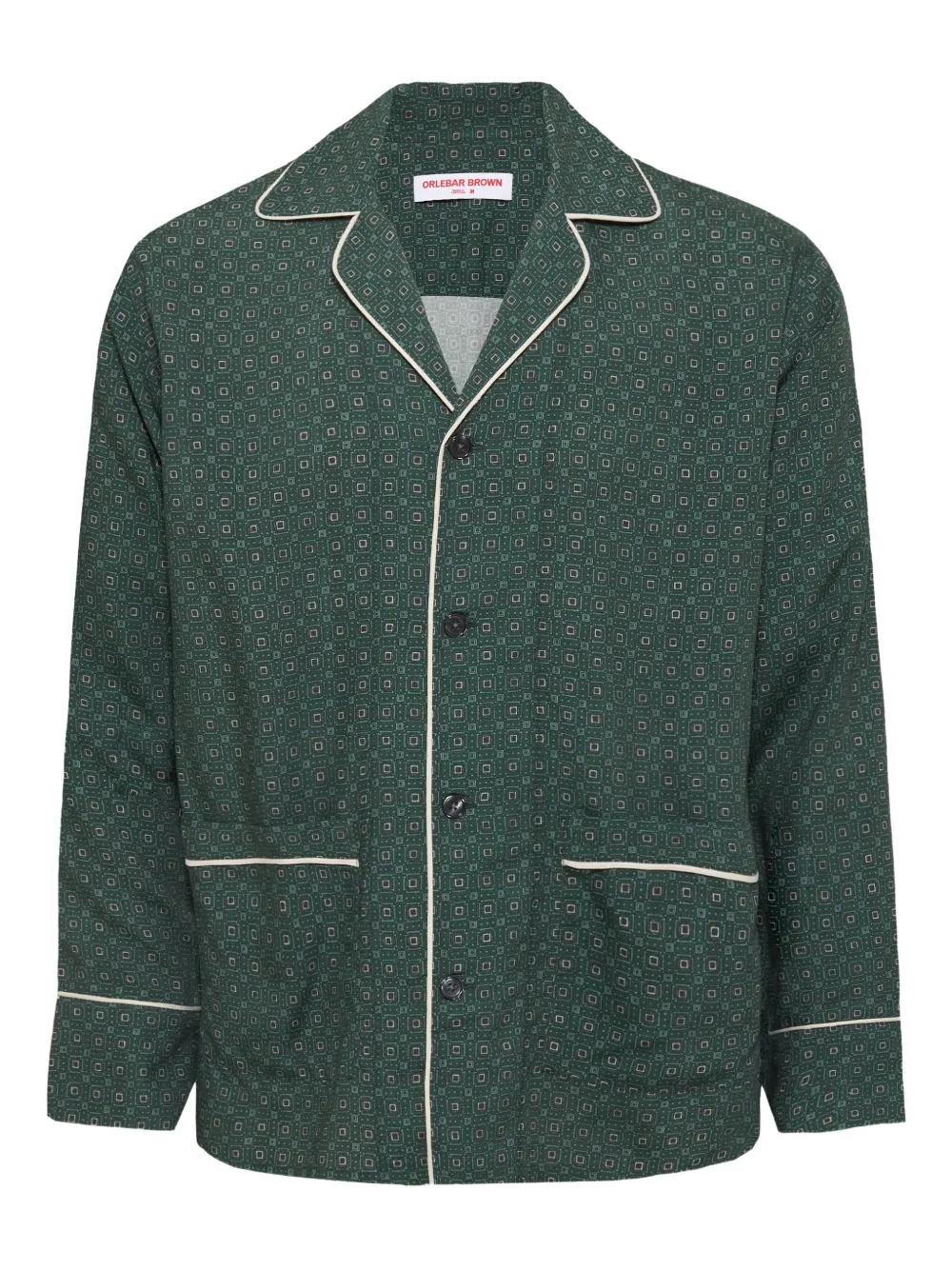 Orlebar Brown camisa Murray con estampado geométrico | verde | Image 1