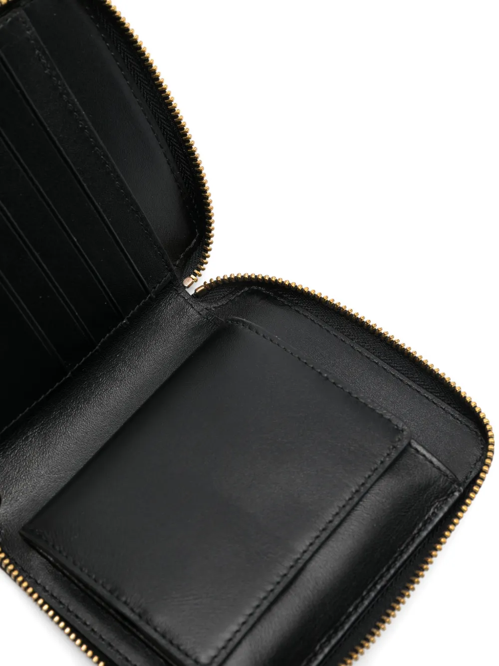 Comme Des Garçons Zip-around Leather Wallet In Black