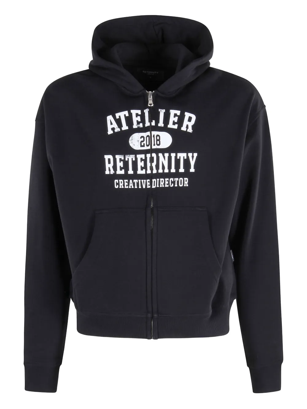 RETERNITY logo-print hoodie | Black | Image 1