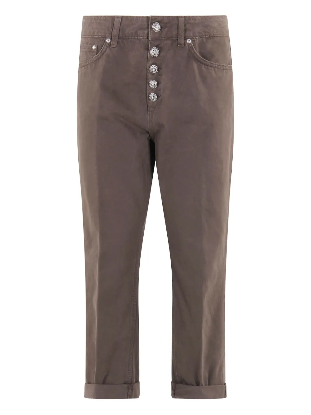 Dondup Koons Buttoned Jeans In Brown