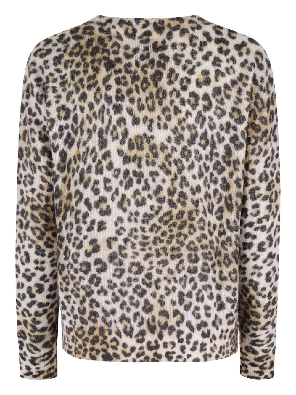 Mc2 Saint Barth Elara Leopard-print Sweater In Neutral