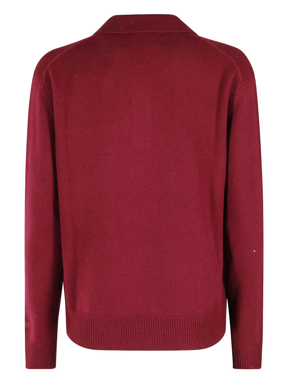 Mc2 Saint Barth Collared Wool Sweater In Red