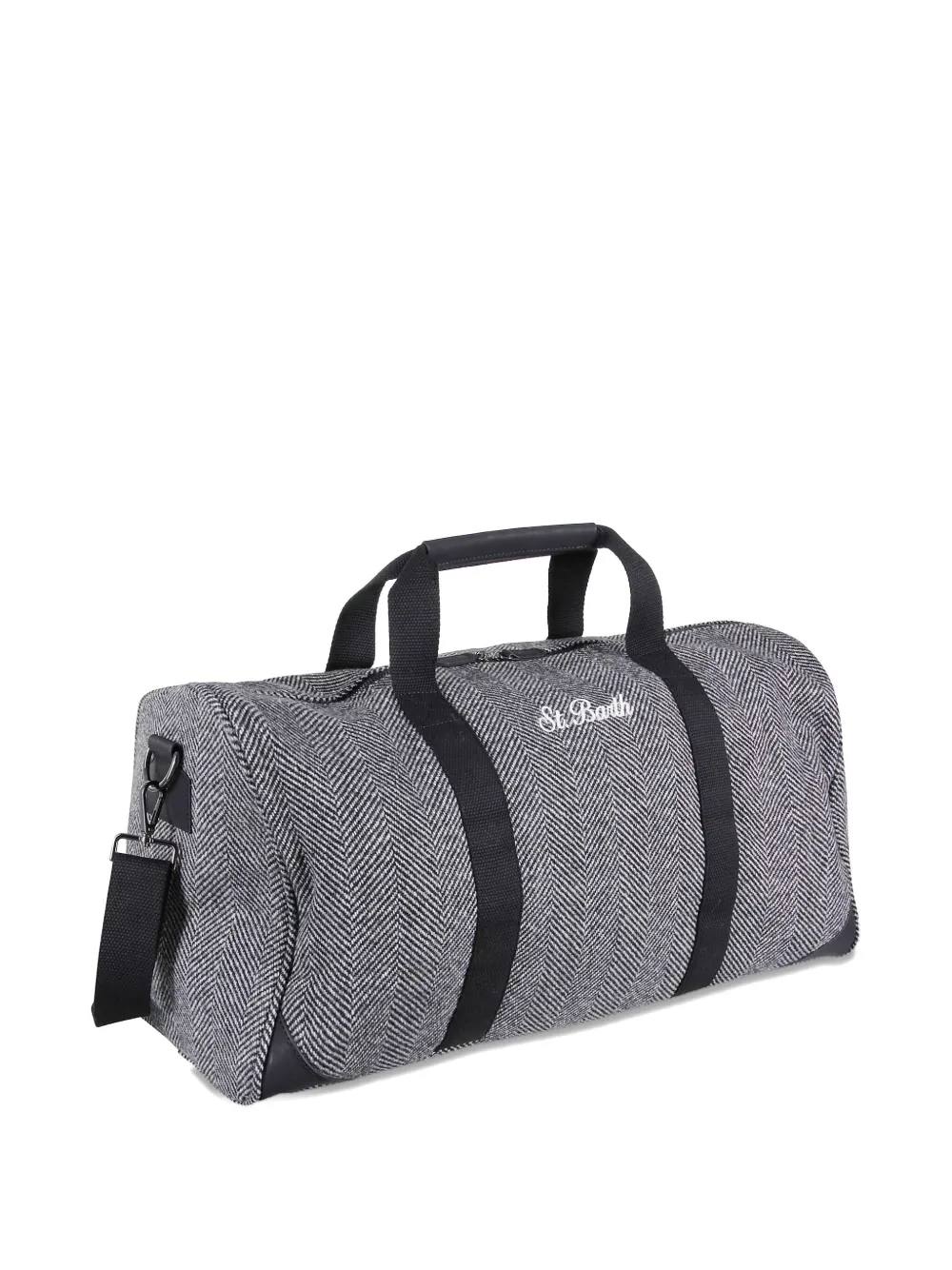 Mc2 Saint Barth Jetleg Herringbone Duffle Bag In Gray