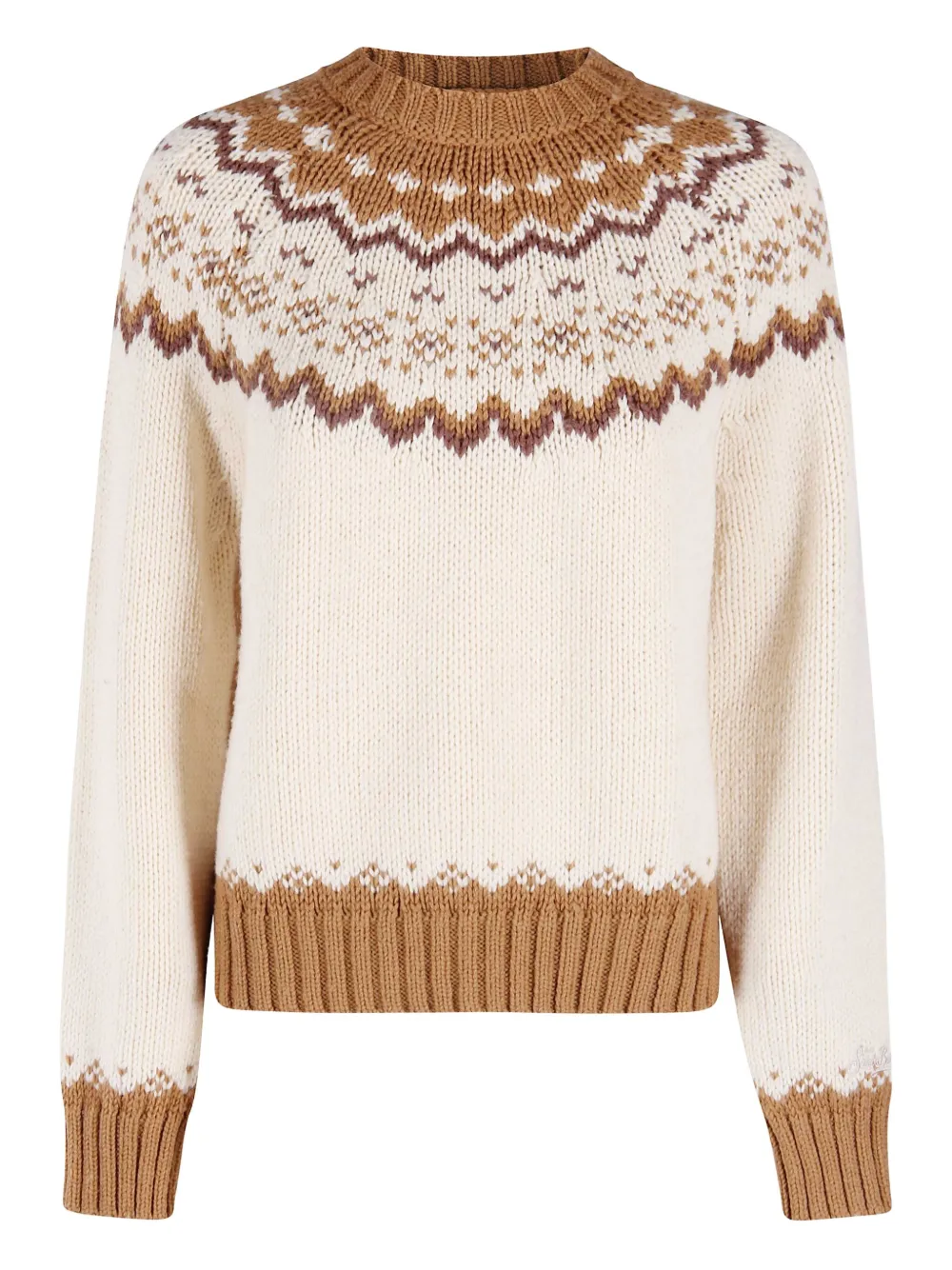 Mc2 Saint Barth Embroidery-detail Crew-neck Sweater In Multi