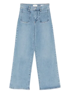 MM6 Maison Margiela ミッドライズ クロップドジーンズ | ブルー