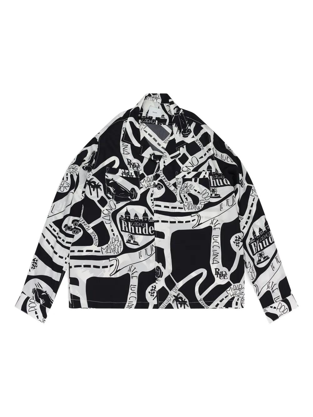 RHUDE Camicia Strada in seta - Nero