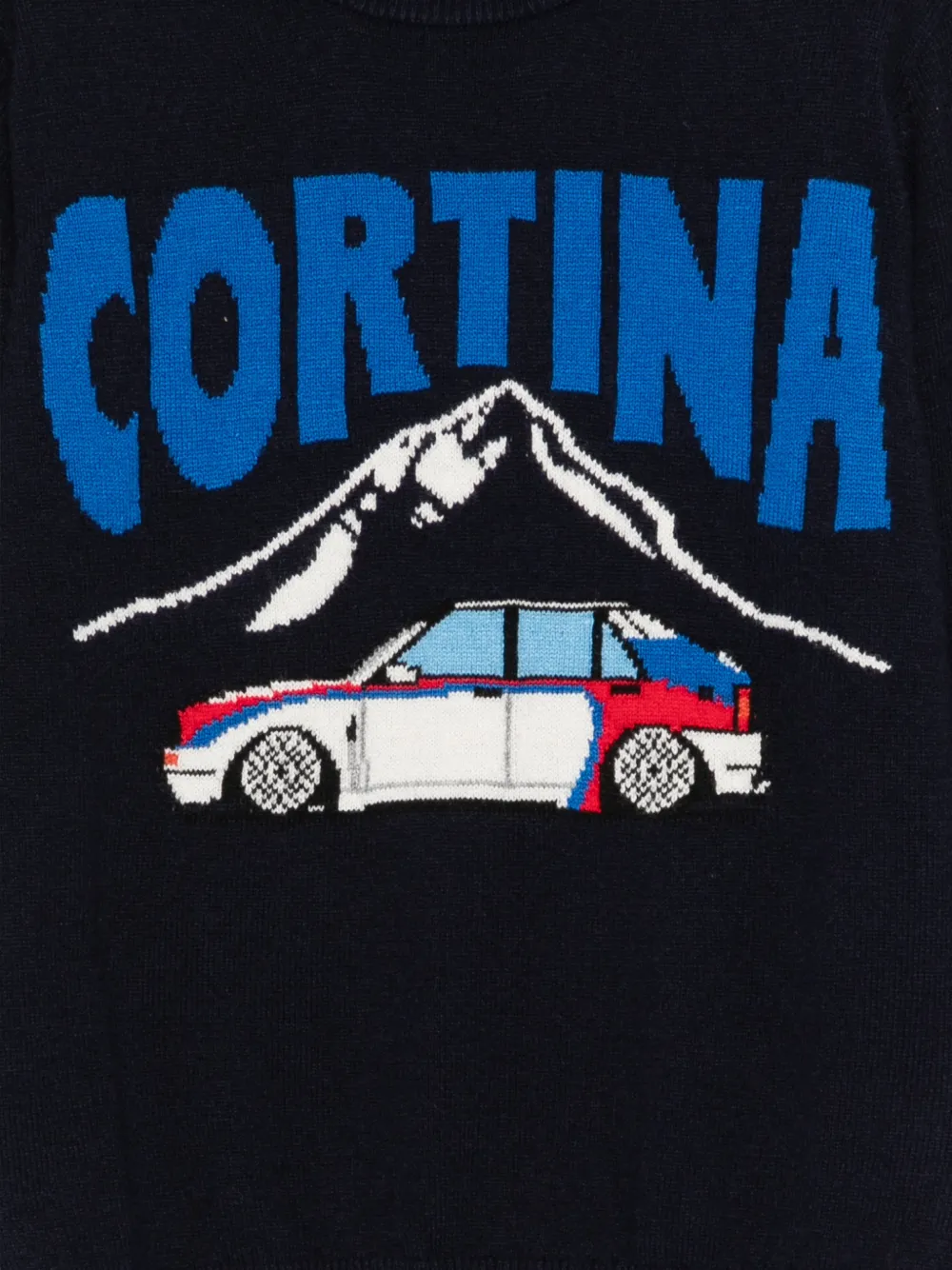  Mc2 Saint Barth Kids Intarsia-graphic Sweater - Blue 