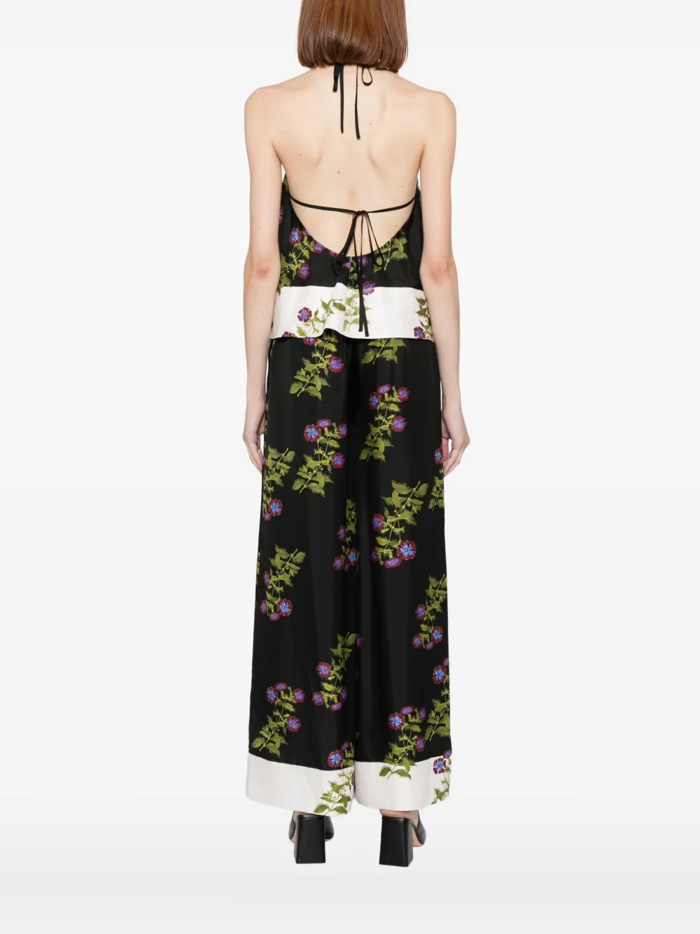 Cynthia Rowley Top met bloemenprint Zwart