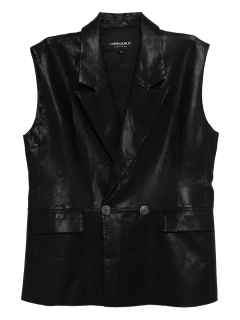 Cynthia Rowley leather waistcoat