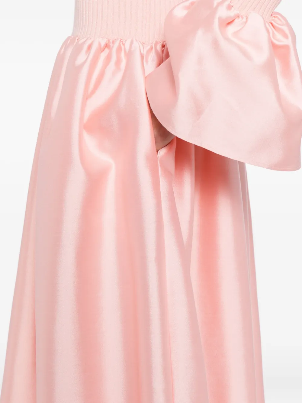 Cynthia Rowley Flared-sleeves Dress In Pink
