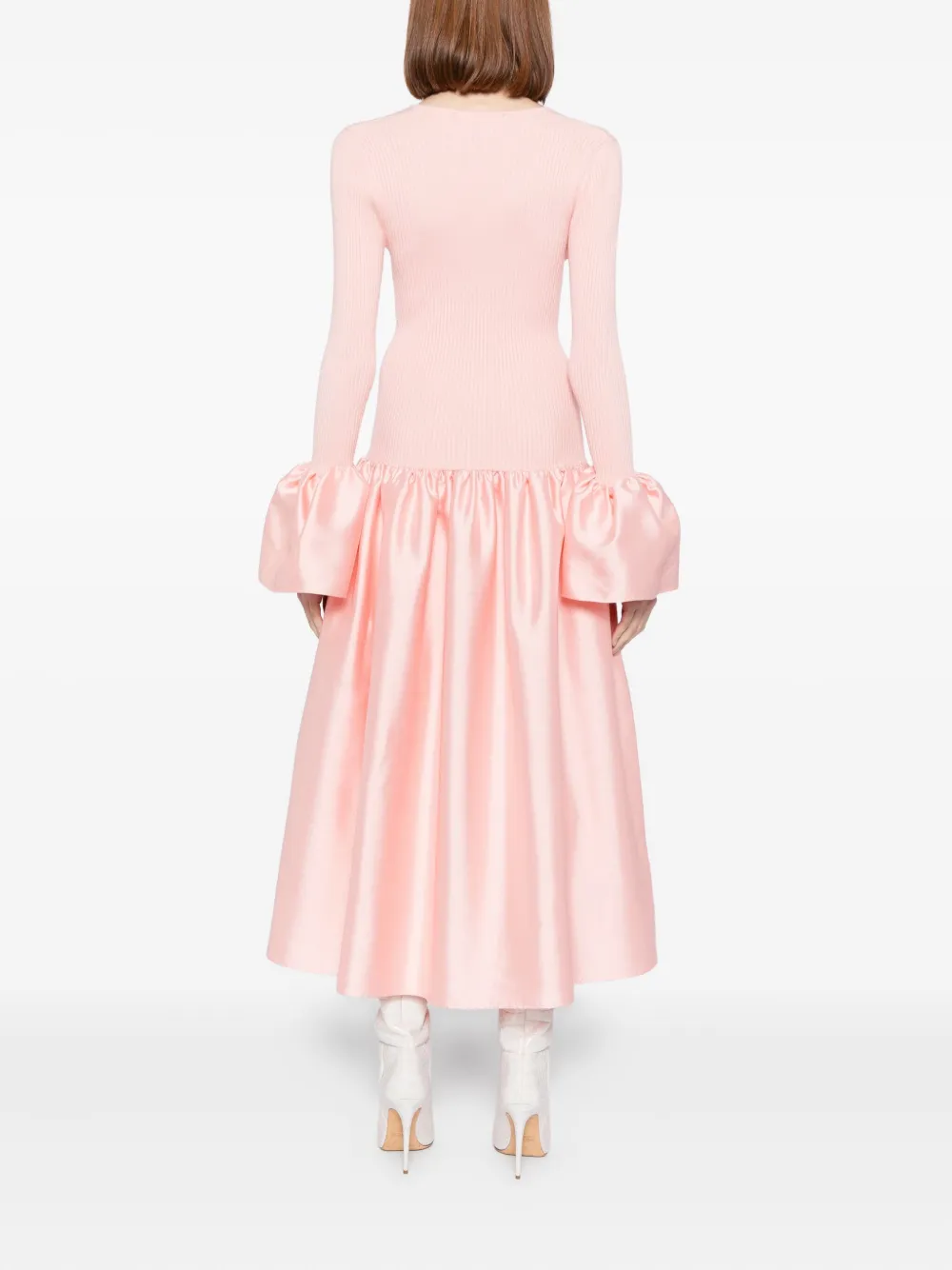 Cynthia Rowley Flared-sleeves Dress In Pink