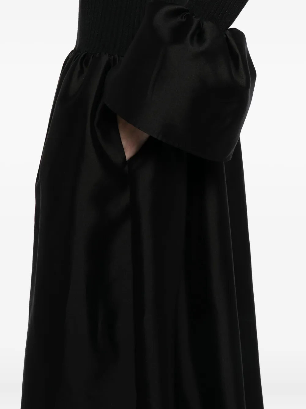 Cynthia Rowley Flared-sleeves Dress In Black