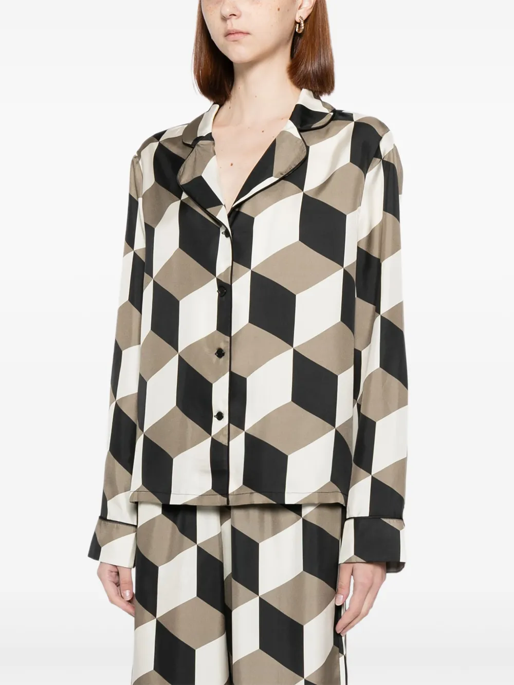 Cynthia Rowley The Illusion Shirt In Neutral