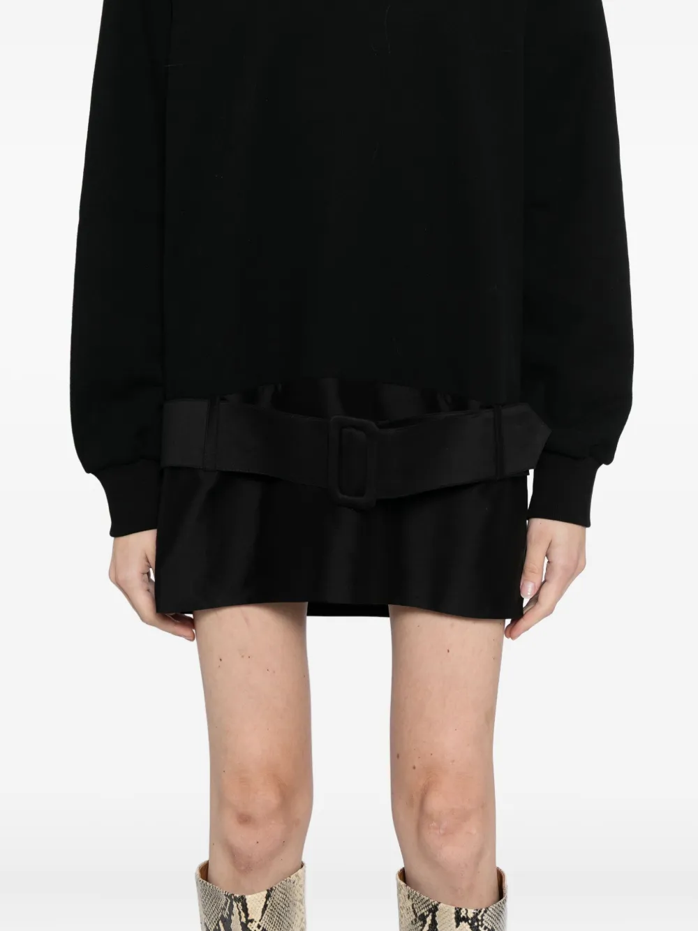 Cynthia Rowley Belted Dress In Black