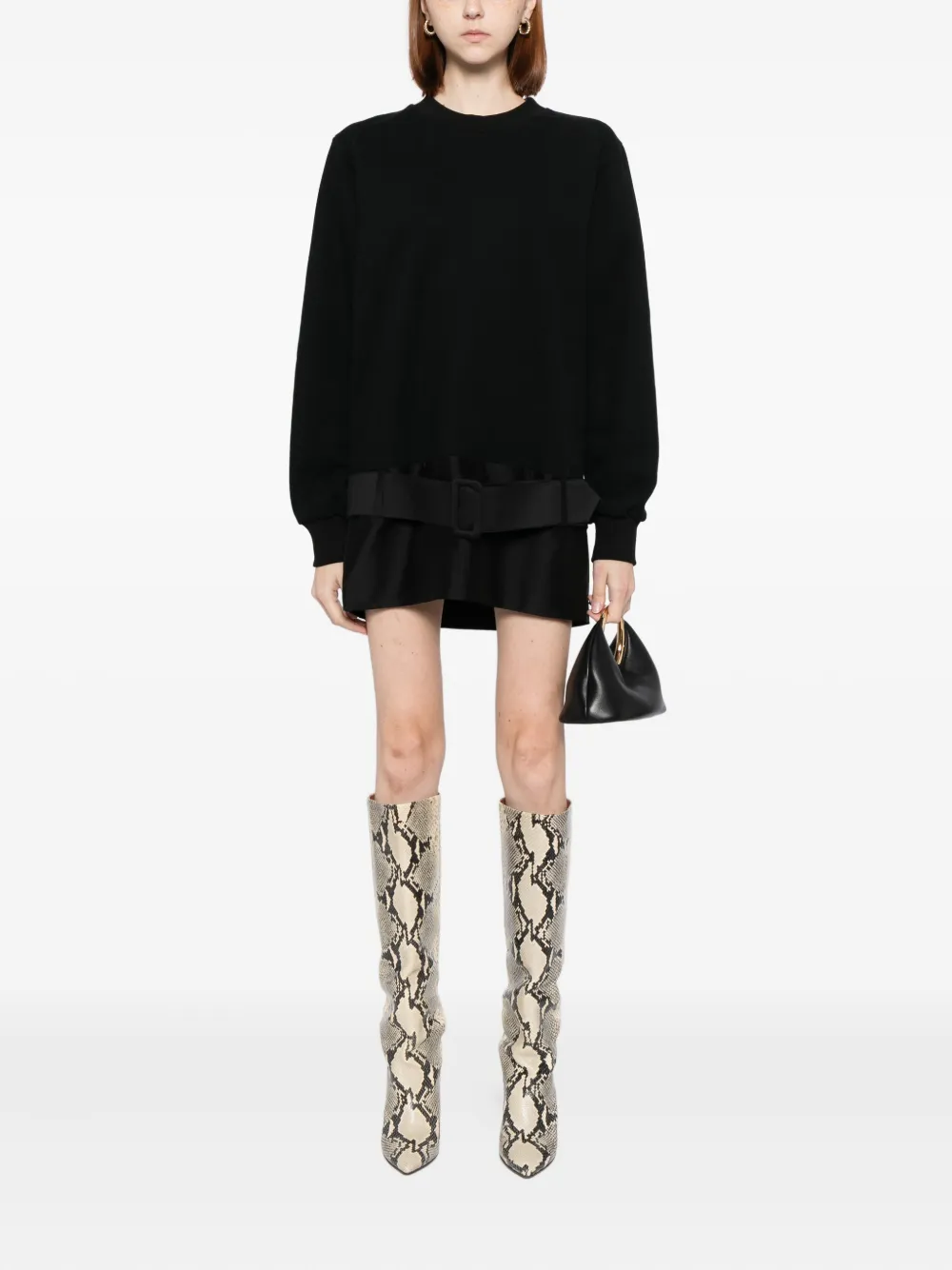 Cynthia Rowley Jurk met ceintuur - Zwart