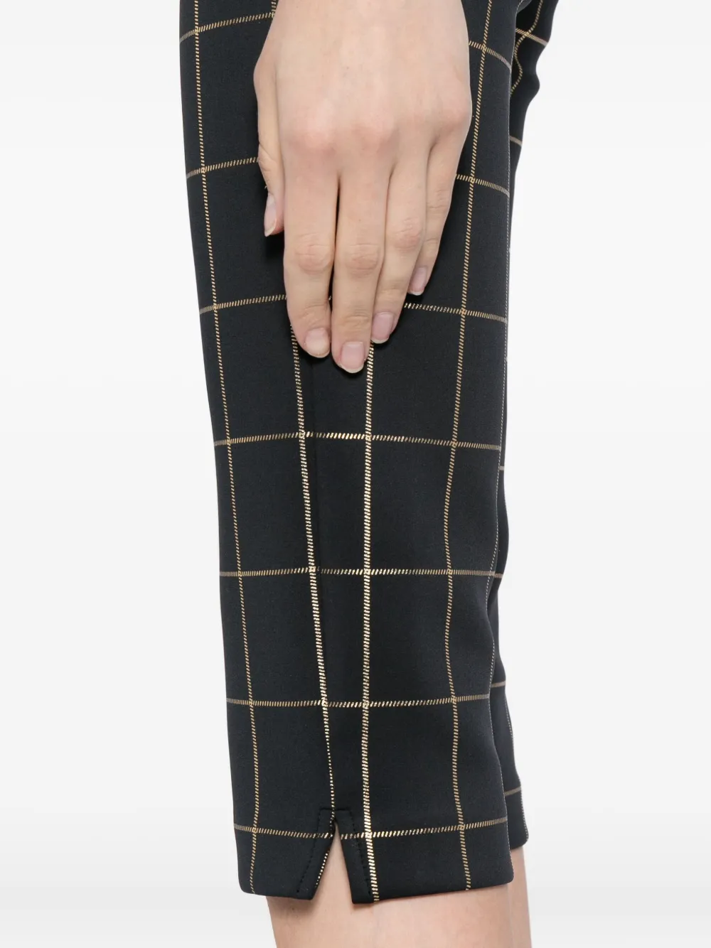 Cynthia Rowley Geruite capri shorts Zwart