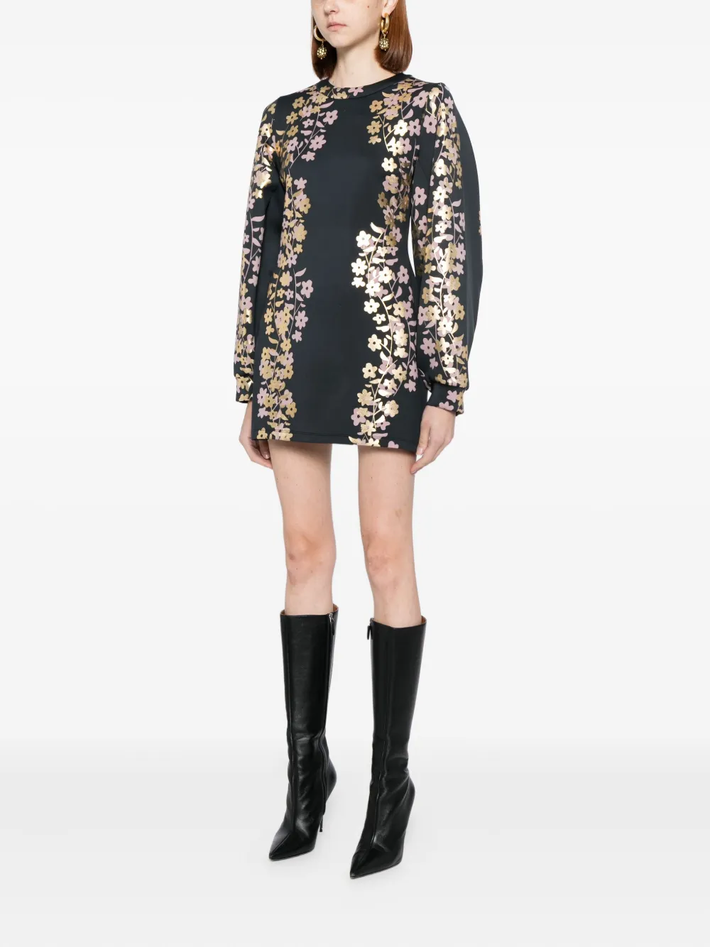 Cynthia Rowley Floral-print Mini Dress In Multi
