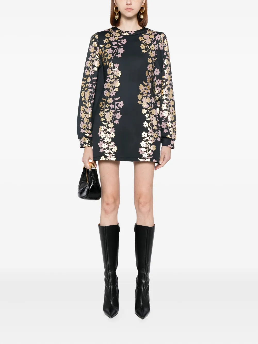 Cynthia Rowley Floral-print Mini Dress In Multi