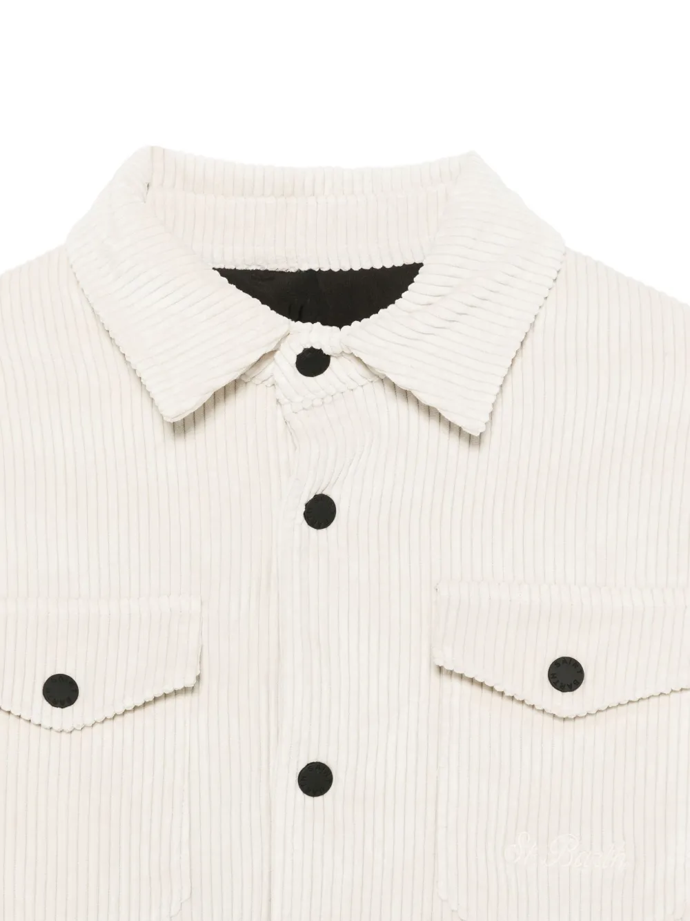 MC2 Saint Barth Kids Ribfluwelen jack Beige