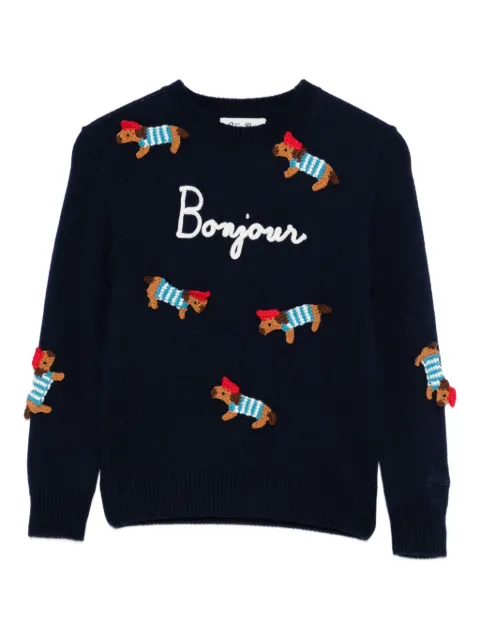 MC2 Saint Barth Kids dog-appliqué sweater