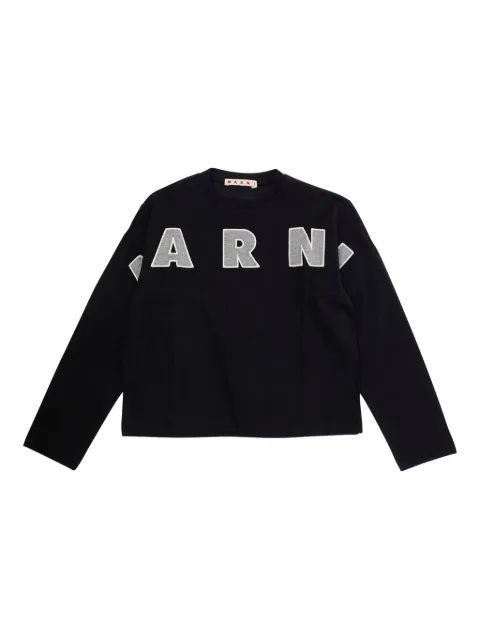 Marni Kids embroidered-logo long-sleeves T-shirt