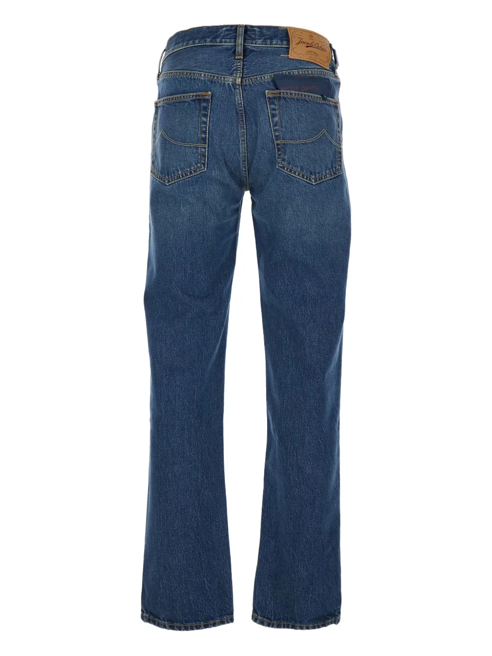 Jacob Cohën Regular-fit jeans met logopatch en vijf zakken - Blauw
