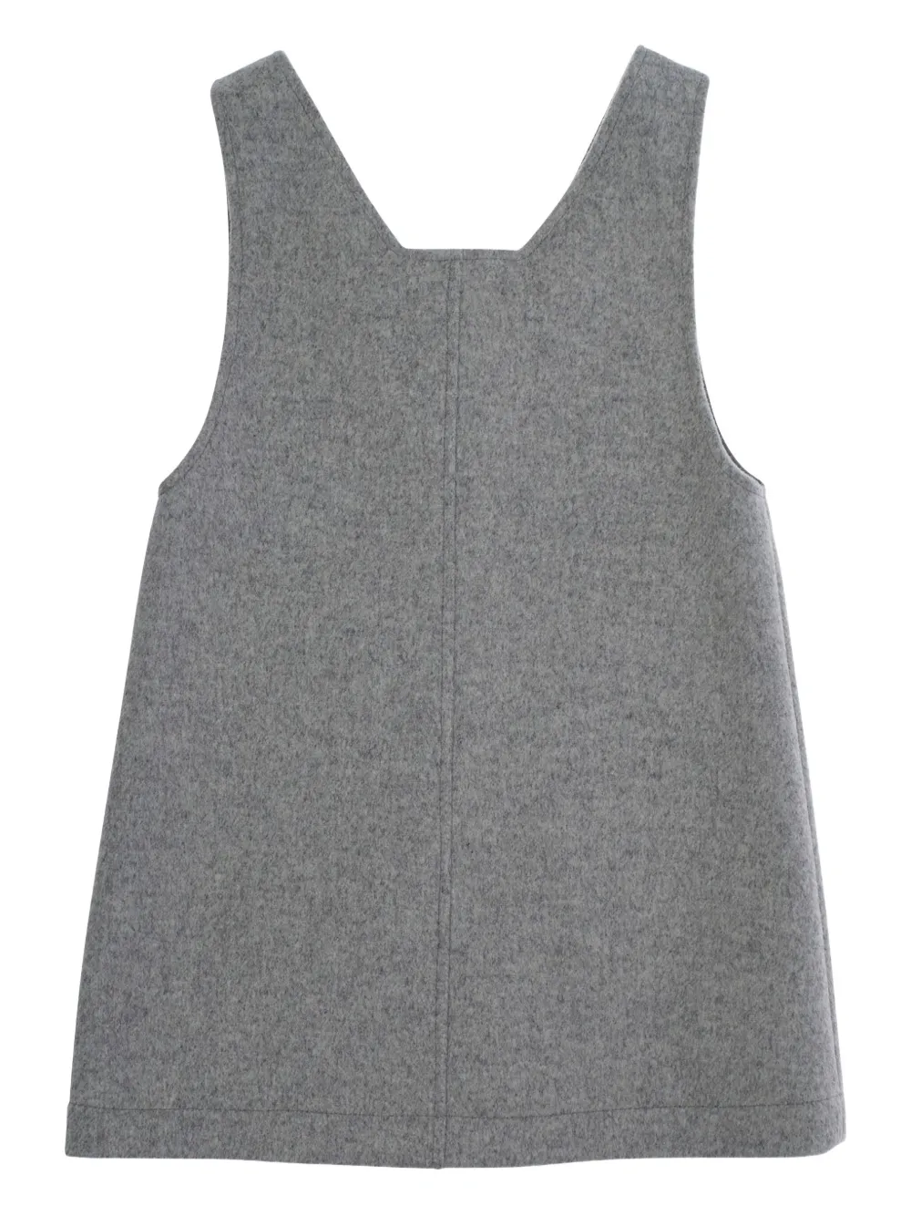 Marni Kids Mouwloze jurk met geborduurd logo Grijs