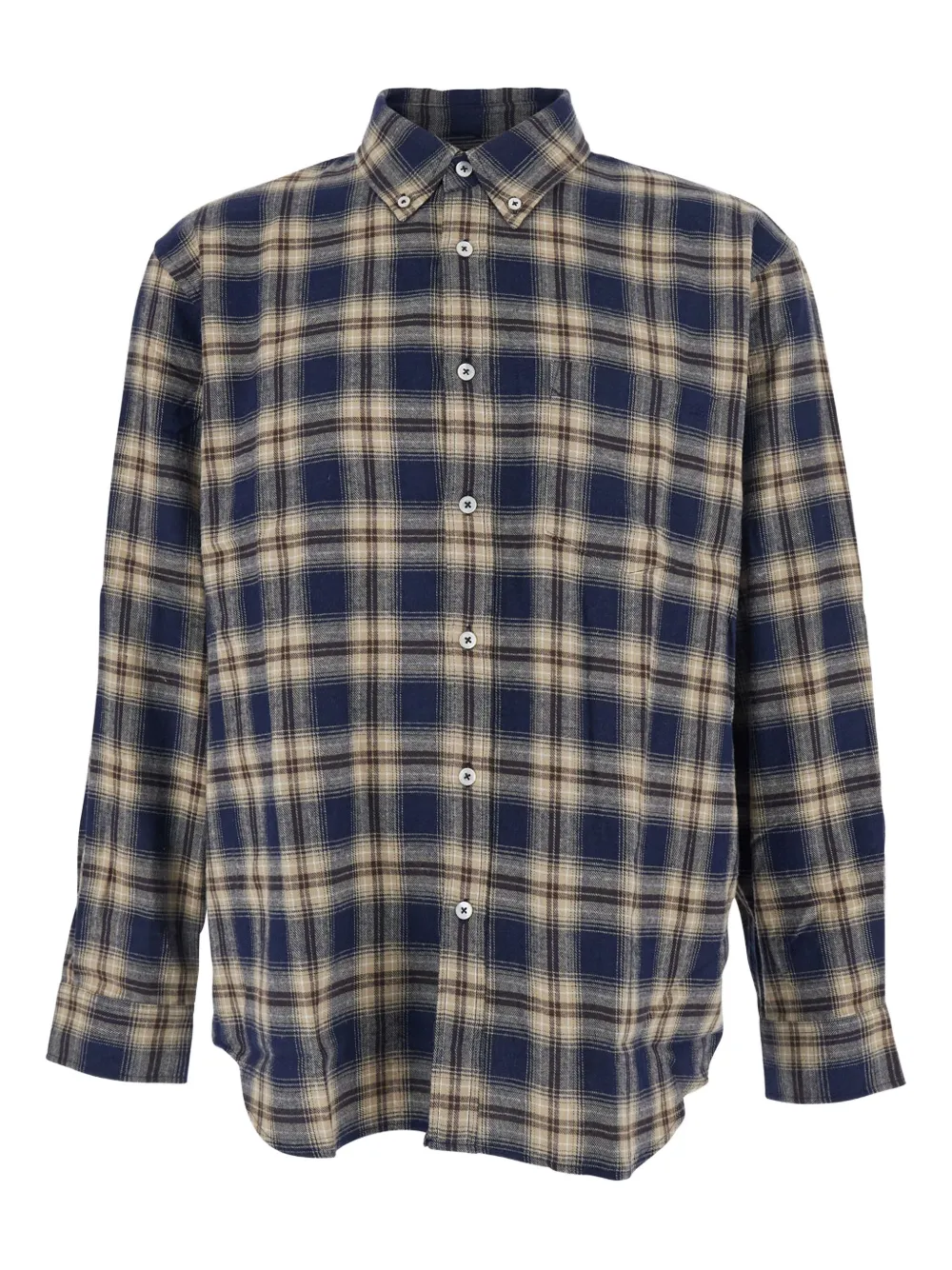 DUNST chemise rayée à patch logo | bleu | Image 1