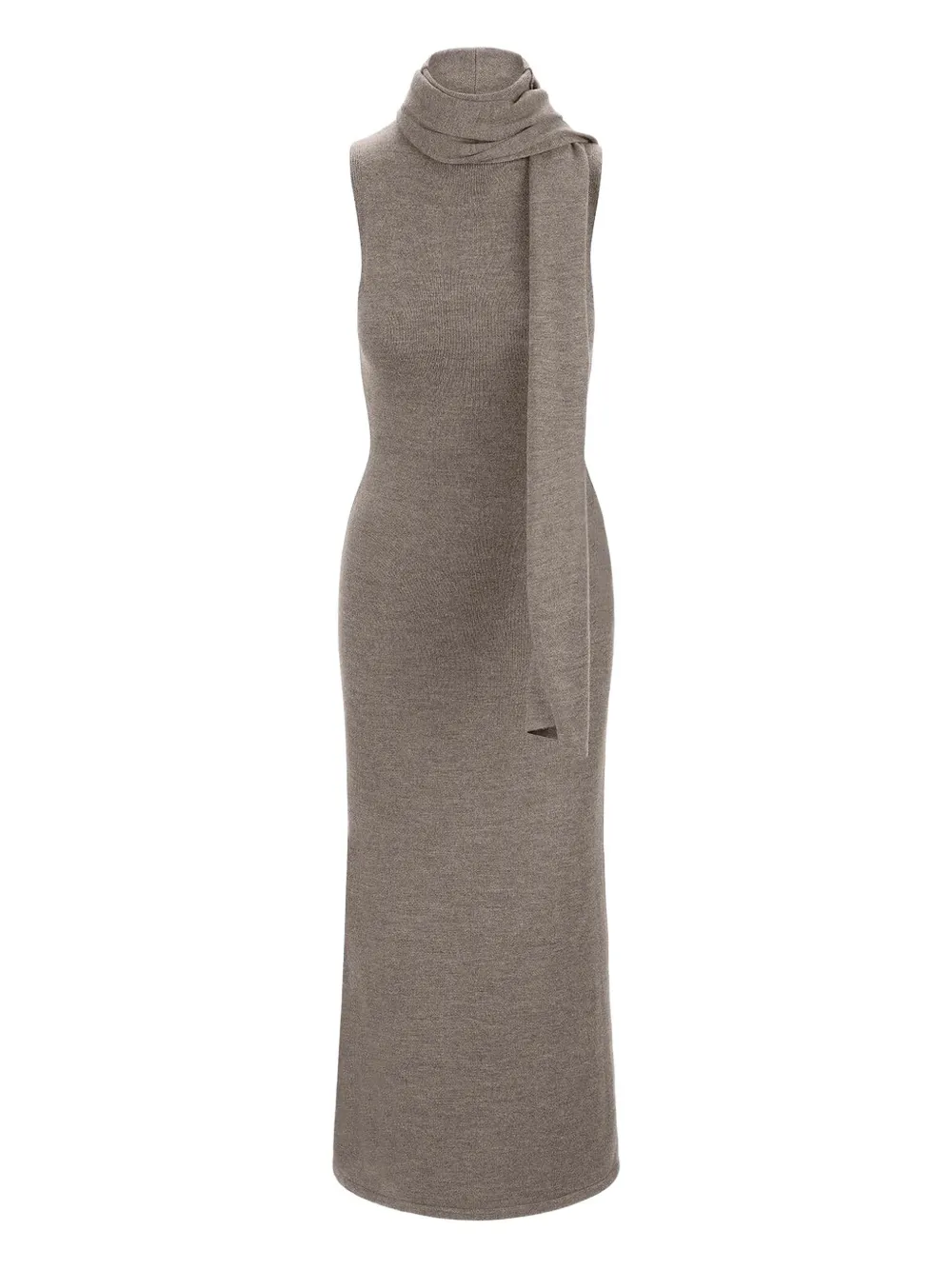 STAUD roll-neck sleeveless midi dress - Toni neutri