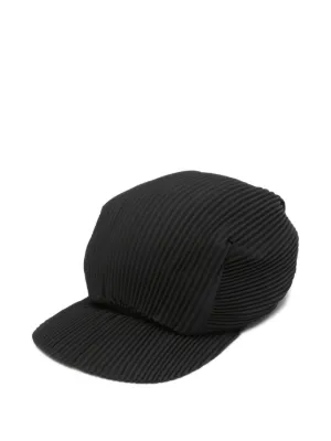 ISSEY MIYAKE プリーツプリーズ キャップ ブラック 中古・古着通販】ISSEY MIYAKE (イッセイミヤケ) プリーツキャップ