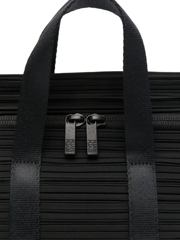Pleats Please Issey Miyake Boston Pleated Satchel | Black