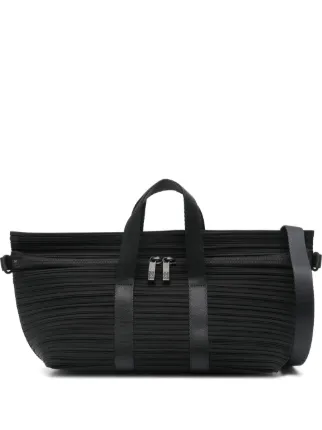 Pleats Please Issey Miyake Boston Pleated Satchel | Black | FARFETCH