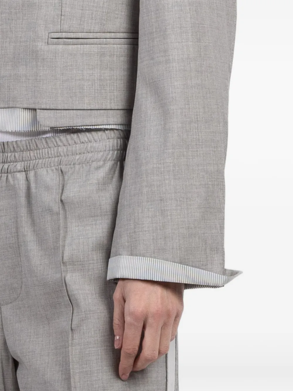 Cropped Single-Breasted Jacket