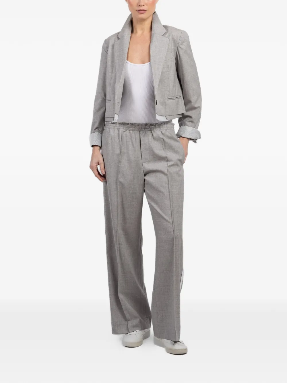 Cropped Single-Breasted Jacket